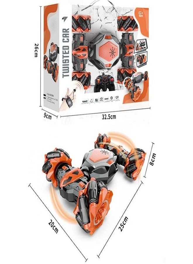 RAHU Stunt Motion Lateral Watch Remote Control car4WD 360 Rotation Climbing Hand Sensor Watch Twisting Vehicle Drift Car with Lights & Music Driving Toy Best for Gifts - - Image 3